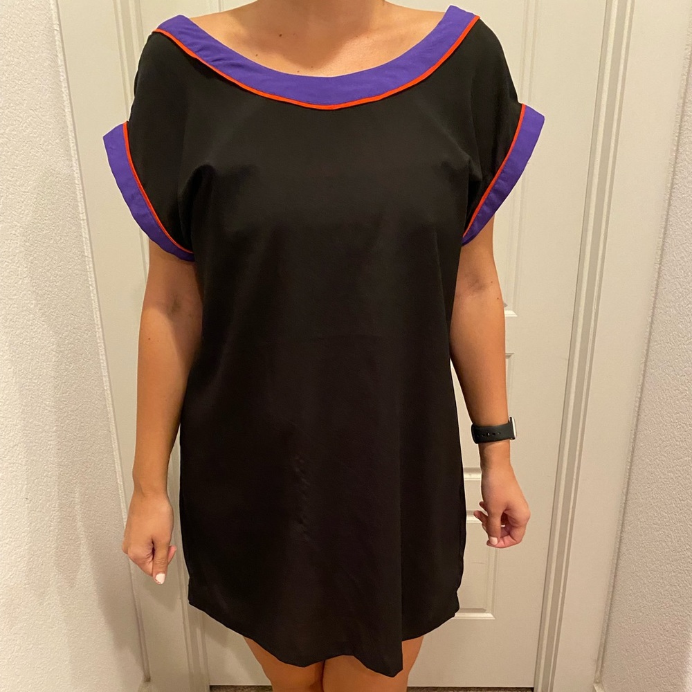 Black dress with color details